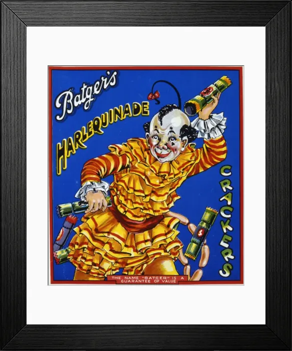 Framed Print : Christmas cracker box label Framed Print : Christmas cracker box label