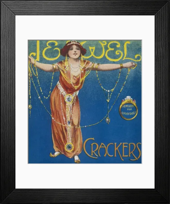 Framed Print : Christmas cracker box label Framed Print : Christmas cracker box label
