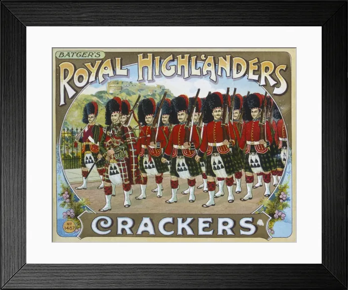 Framed Print : Christmas cracker box label Framed Print : Christmas cracker box label