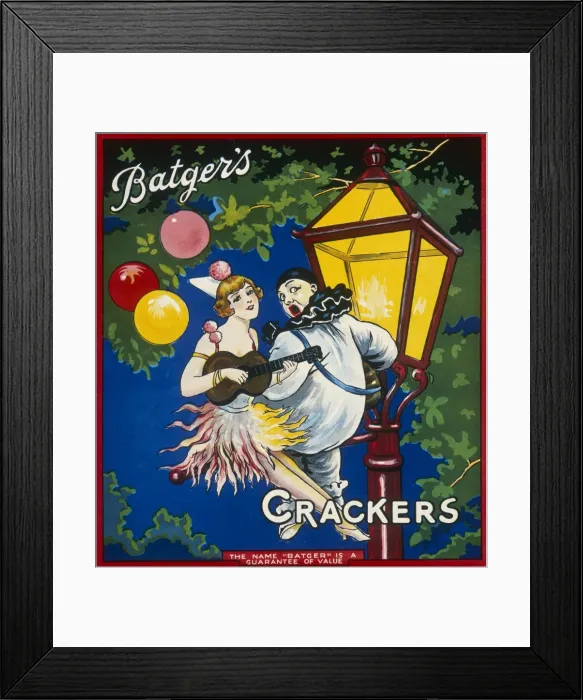 Framed Print : Christmas cracker box label Framed Print : Christmas cracker box label