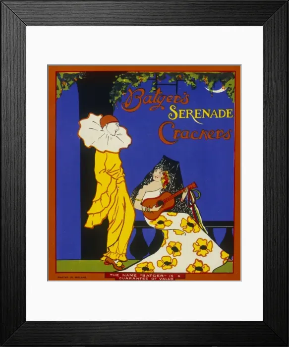Framed Print : Christmas cracker box label Framed Print : Christmas cracker box label