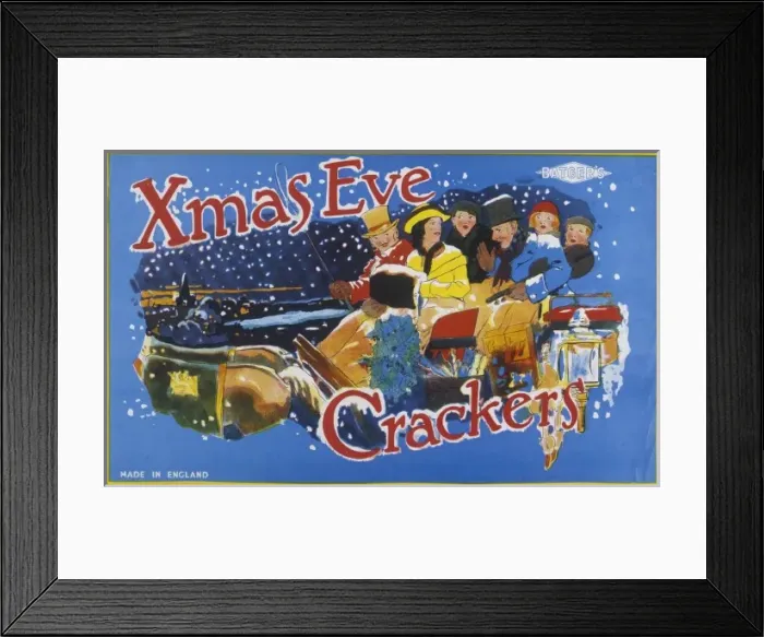 Framed Print : Christmas Cracker box label Framed Print : Christmas Cracker box label