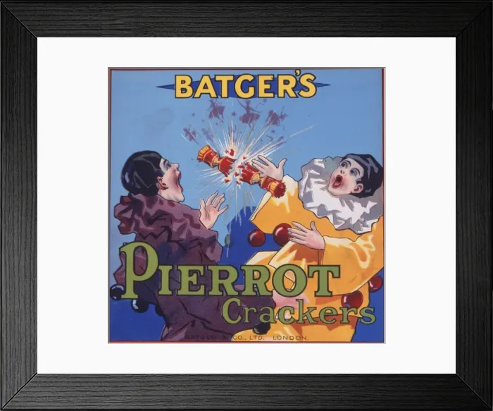 Framed Print : Christmas cracker box label Framed Print : Christmas cracker box label