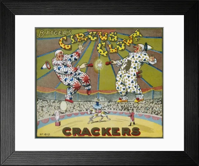 Framed Print : Christmas cracker box label Framed Print : Christmas cracker box label