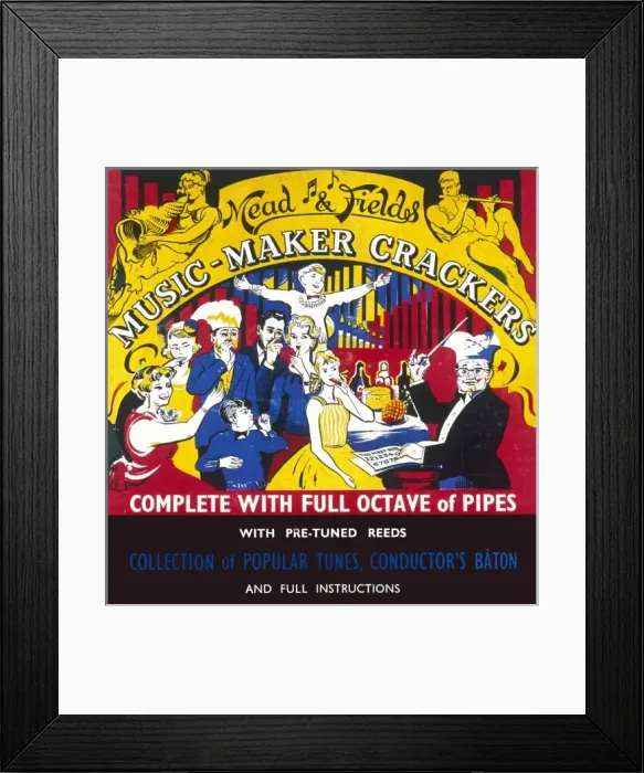 Framed Print : Christmas Cracker box label Framed Print : Christmas Cracker box label