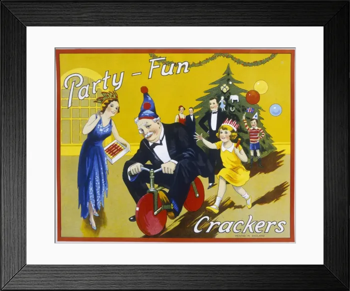 Framed Print : Christmas Cracker box label Framed Print : Christmas Cracker box label