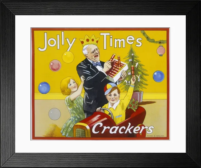 Framed Print : Christmas Cracker box label Framed Print : Christmas Cracker box label