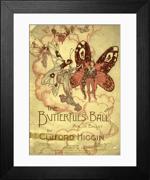 Framed Print : Cover design for The Butterflies Ball Framed Print : Cover design for The Butterflies Ball