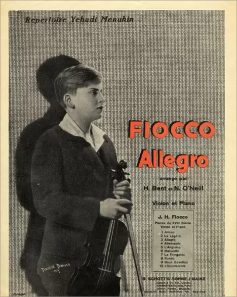 Cover design for Fiocco violin and piano duets