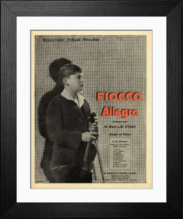 Framed Print : Cover design for Fiocco violin and piano duets Framed Print : Cover design for Fiocco violin and piano duets