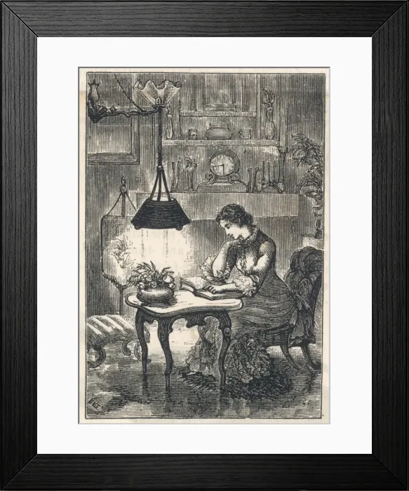 Framed Print : Lighting / Gas / The Pendu-light reading lamp Framed Print : Lighting / Gas / The Pendu-light reading lamp