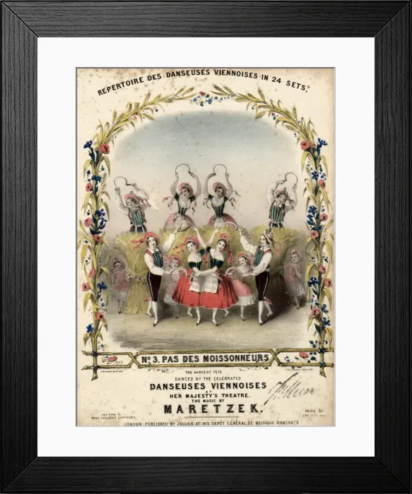 Framed Print : Music sheet cover for Danseuses Viennoises Framed Print : Music sheet cover for Danseuses Viennoises