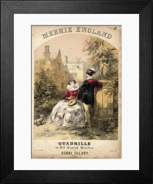 Framed Print : Music sheet cover for Merrie England Quadrille Framed Print : Music sheet cover for Merrie England Quadrille