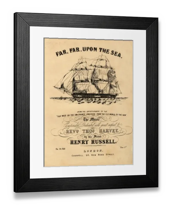 Framed Print : Music sheet cover, Far, Far, Upon the Sea Framed Print : Music sheet cover, Far, Far, Upon the Sea