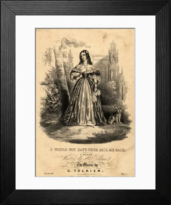 Framed Print : Music sheet cover for I Would Not Have Thee, Call Me Back Framed Print : Music sheet cover for I Would Not Have Thee, Call Me Back