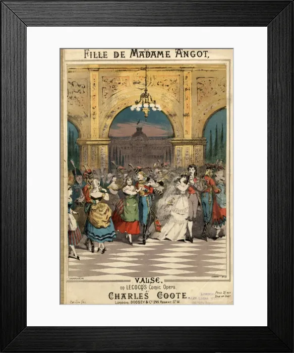 Framed Print : Music cover for La Fille de Madame Angot Valse Framed Print : Music cover for La Fille de Madame Angot Valse
