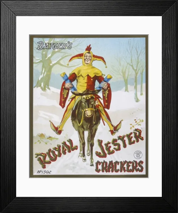 Framed Print : Christmas Cracker box label Framed Print : Christmas Cracker box label