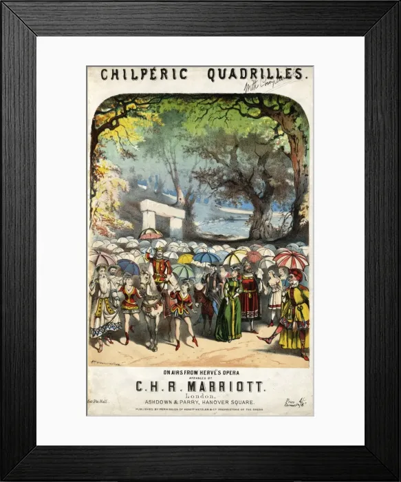 Framed Print : Music cover for Chilperic Quadrilles Framed Print : Music cover for Chilperic Quadrilles