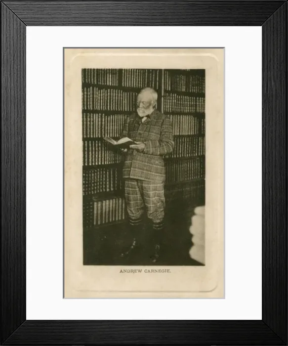 Framed Print : Andrew Carnegie reading Framed Print : Andrew Carnegie reading