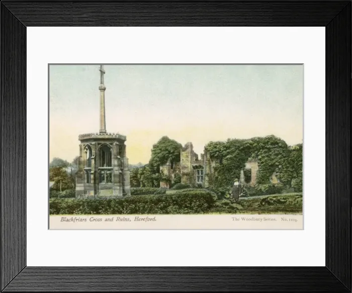 Framed Print : Blackfriars Cross and Ruins, Hereford Framed Print : Blackfriars Cross and Ruins, Hereford