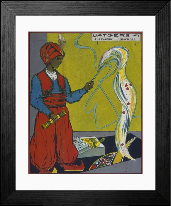 Framed Print : Christmas cracker box label Framed Print : Christmas cracker box label