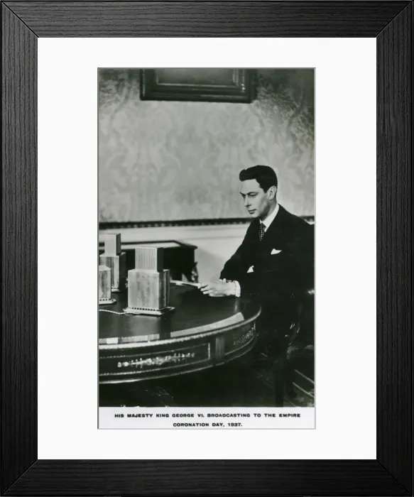 Framed Print : King George VI broadcasting to the Empire Framed Print : King George VI broadcasting to the Empire