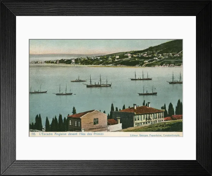 Framed Print : English Squadron moored off the Princes Islands Framed Print : English Squadron moored off the Princes Islands