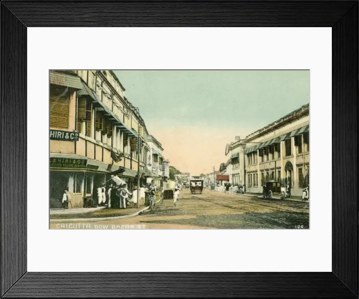 Framed Print : Calcutta, India - Bow Bazar Street Framed Print : Calcutta, India - Bow Bazar Street