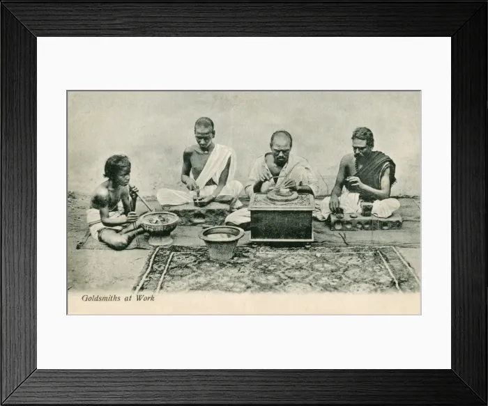 Framed Print : Indian Goldsmiths Framed Print : Indian Goldsmiths
