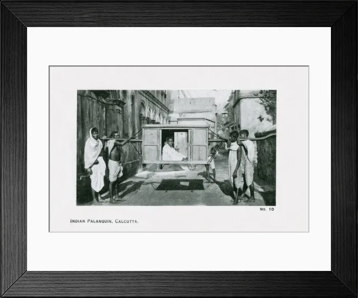 Framed Print : Calcutta, India - Indian Palanquin Framed Print : Calcutta, India - Indian Palanquin