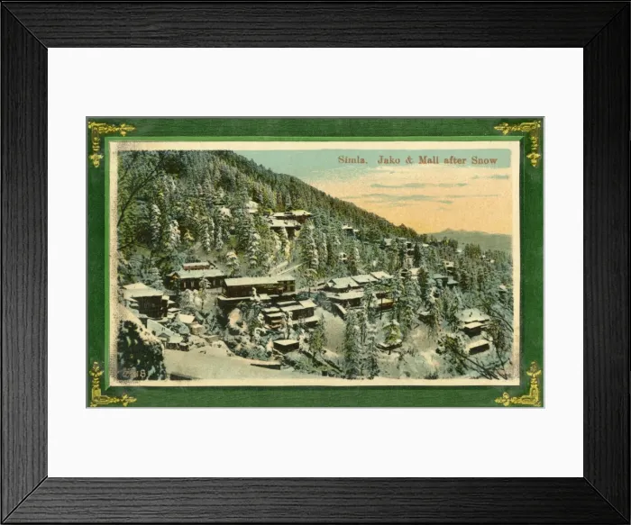 Framed Print : Shimla, India - Jako & Mall after snow Framed Print : Shimla, India - Jako & Mall after snow