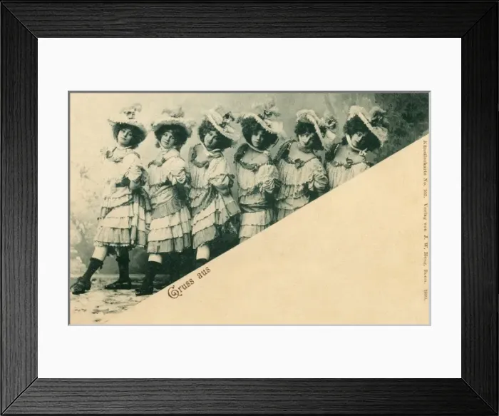 Framed Print : Chorus Line of German Dancing Girls Framed Print : Chorus Line of German Dancing Girls