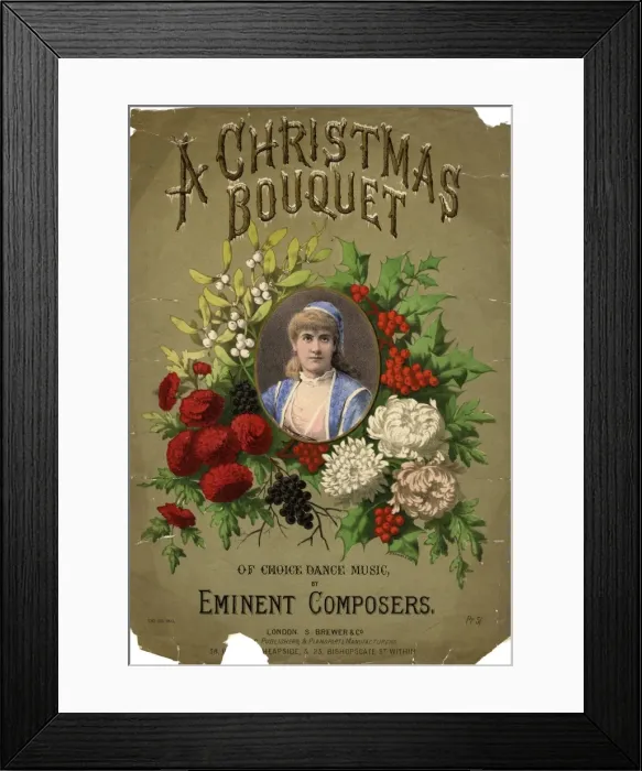 Framed Print : Music cover for A Christmas Bouquet Framed Print : Music cover for A Christmas Bouquet