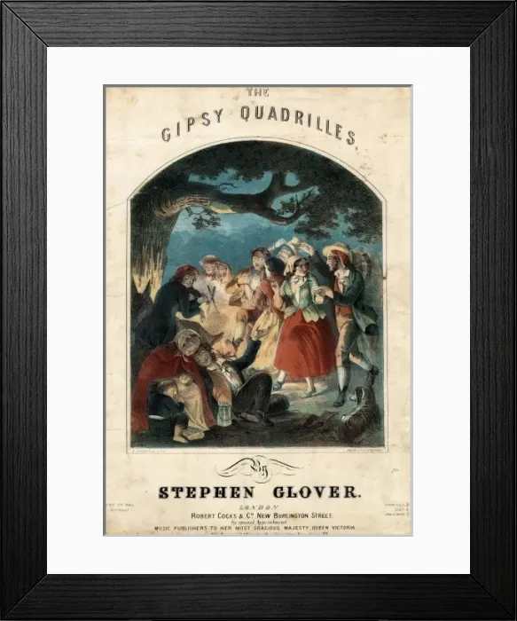 Framed Print : Music cover for The Gipsy Quadrilles Framed Print : Music cover for The Gipsy Quadrilles
