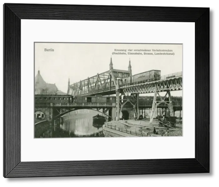 Framed Print : Three levels of Transportation - Berlin, Germany Framed Print : Three levels of Transportation - Berlin, Germany