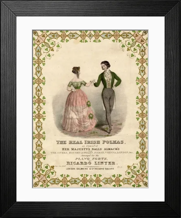 Framed Print : Music cover for The Real Irish Polkas Framed Print : Music cover for The Real Irish Polkas