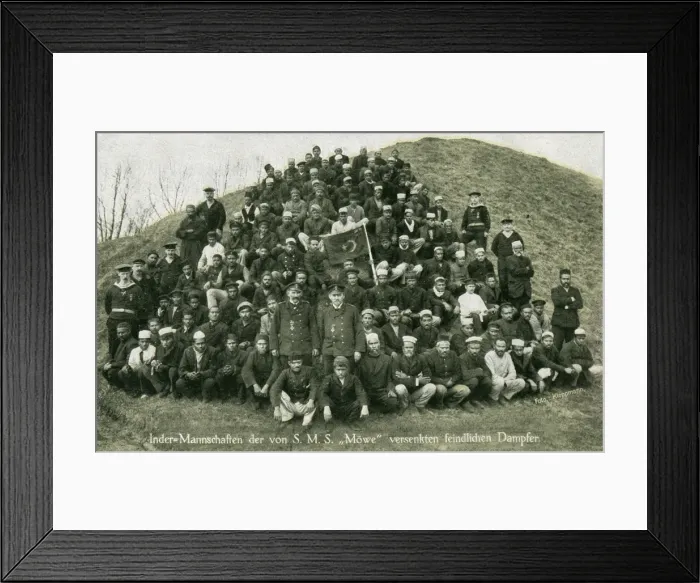 Framed Print : Crew of the auxiliary Cruiser Mowe ( Seagull ) Framed Print : Crew of the auxiliary Cruiser Mowe ( Seagull )