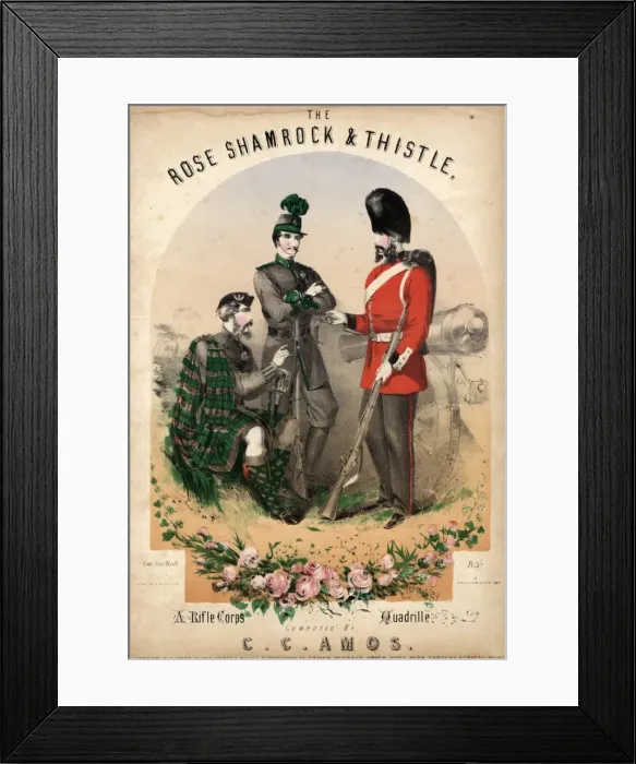 Framed Print : Music cover for The Rose, Shamrock and Thistle Framed Print : Music cover for The Rose, Shamrock and Thistle