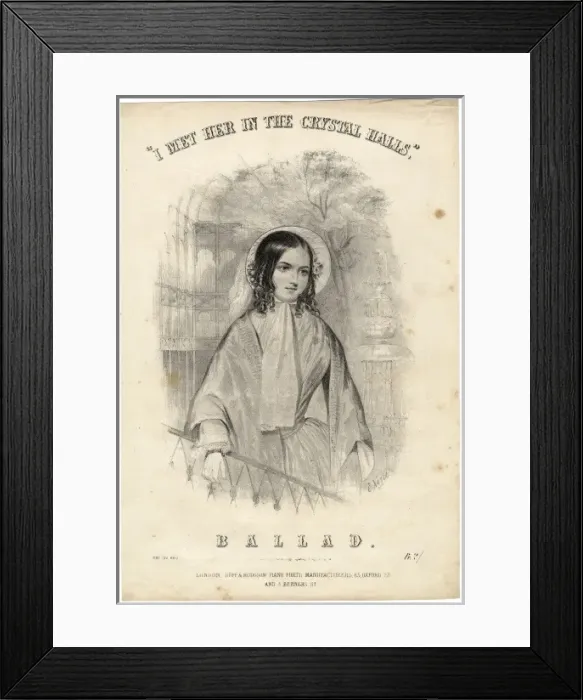 Framed Print : Music cover for I Met Her In The Crystal Halls Framed Print : Music cover for I Met Her In The Crystal Halls