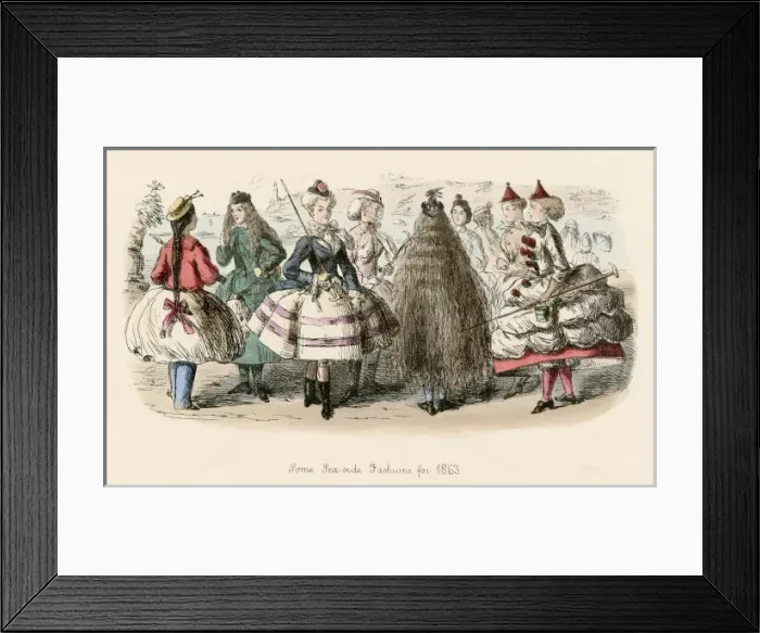 Framed Print : Sea side fashion 1863 / Leech Framed Print : Sea side fashion 1863 / Leech