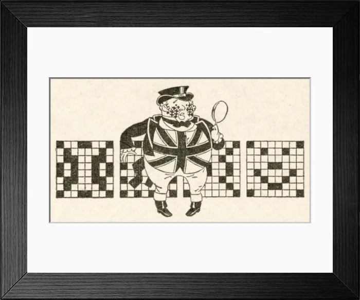 Framed Print : John Bull gets crossword fever Framed Print : John Bull gets crossword fever
