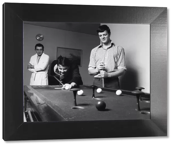Patients playing bar billiards, Medical Centre, Hendon