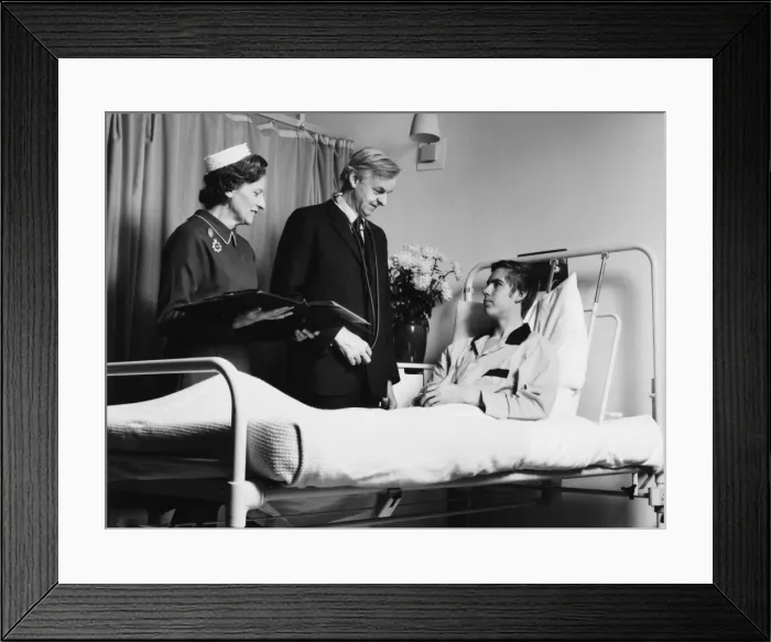 Framed Print : Nurse, doctor and patient at the Medical Centre, Hendon Framed Print : Nurse, doctor and patient at the Medical Centre, Hendon