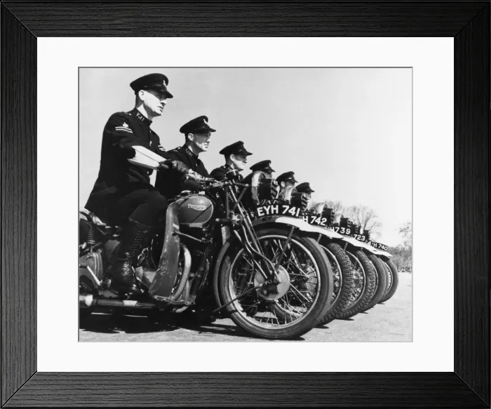 Framed Print : Policemen on their motor cycles Framed Print : Policemen on their motor cycles