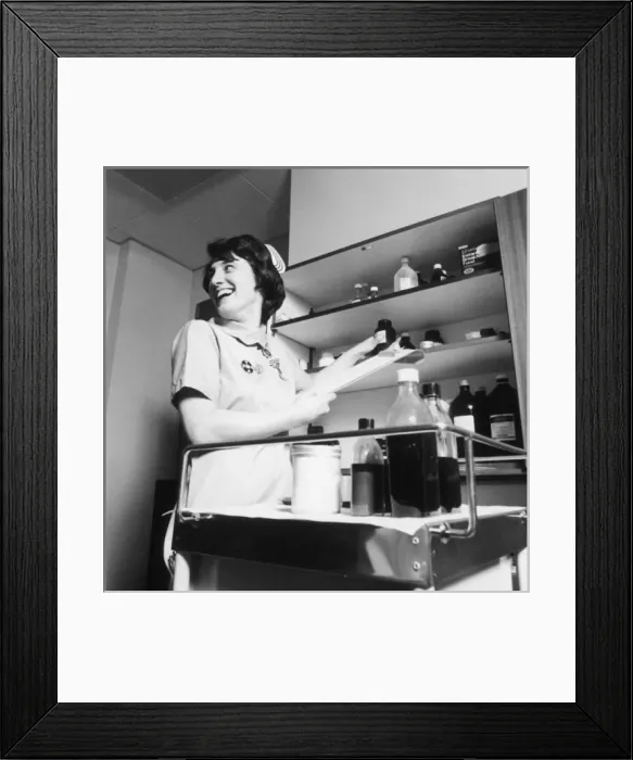 Framed Print : Nurse at the Medical Centre, Hendon Framed Print : Nurse at the Medical Centre, Hendon