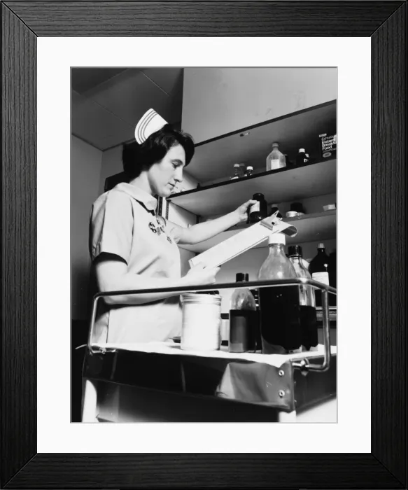 Framed Print : Nurse at the Medical Centre, Hendon Framed Print : Nurse at the Medical Centre, Hendon