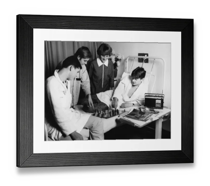 Framed Print : Woman and patients at the Medical Centre, Hendon Framed Print : Woman and patients at the Medical Centre, Hendon