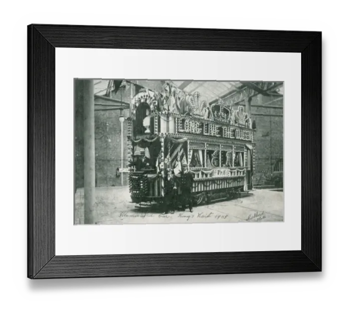 Framed Print : Decorated Tram car Framed Print : Decorated Tram car