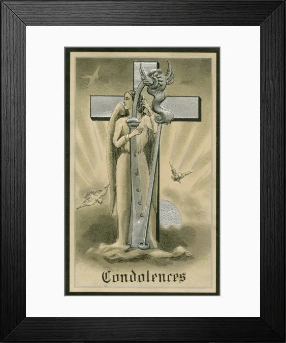 Framed Print : Condolences Card Framed Print : Condolences Card