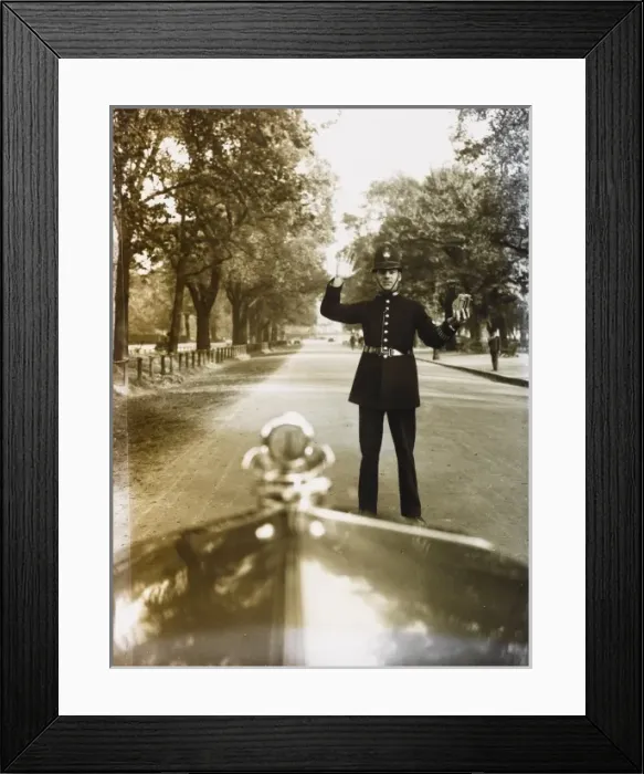 Framed Print : Met Police officer in a London park Framed Print : Met Police officer in a London park